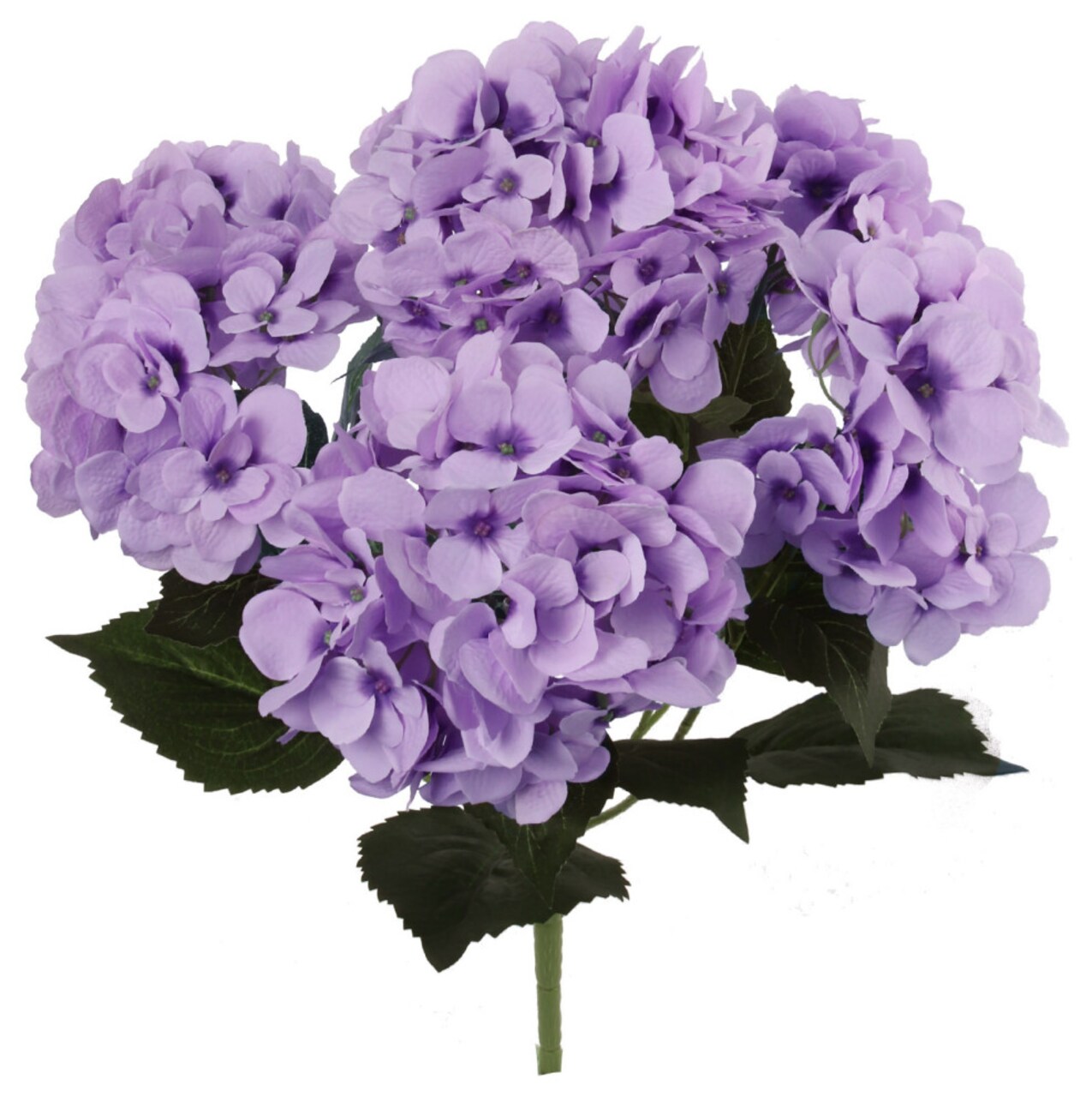 Artificial 20" Hydrangea Bush Lavender- 7 Heads, 2 Pieces Set - Premium Faux Silk Flowers for Home Decor, Wedding, & Events